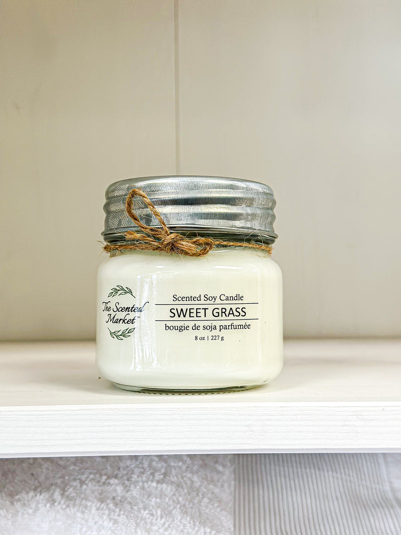 Sweet grass soy wax candle