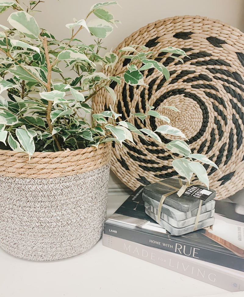 Grey and Jute Planter Baskets