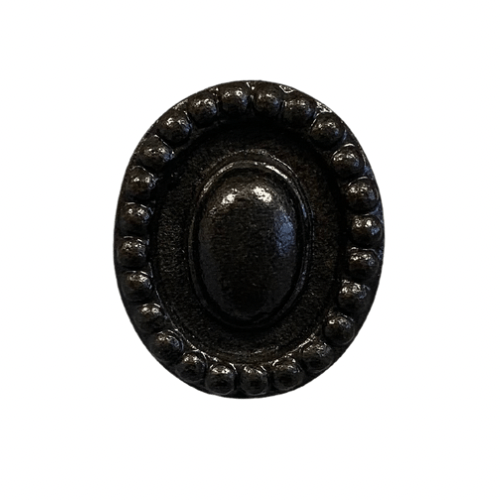 Knob - Black Oval Medallion (19)
