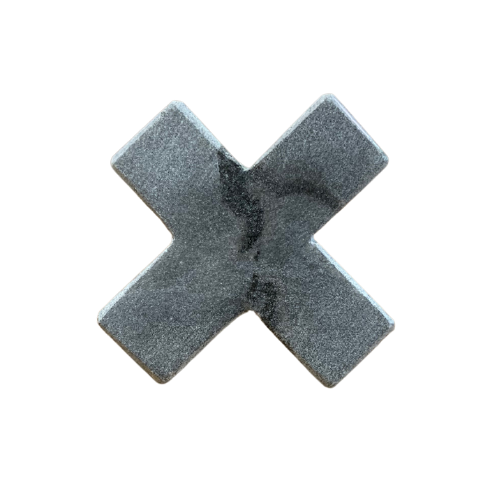 Knob - Dark Marbled-Look "X" Shaped Knob (52)