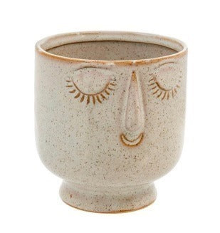 Planter - Large Friendly Face - Dune