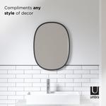 Black Rimmed Oval Wall Mirror