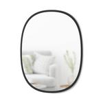 Black Rimmed Oval Wall Mirror