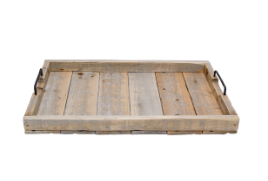 Rectangular Wooden Tray with Handles